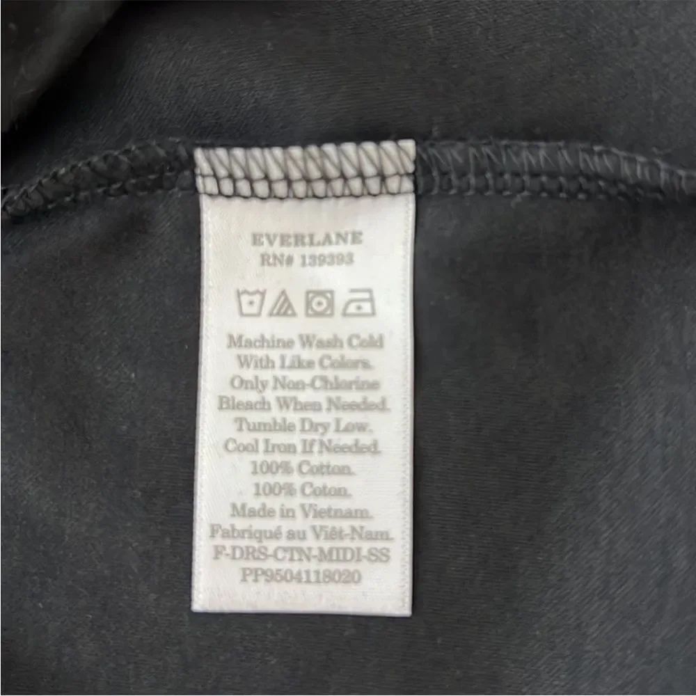 NWT Everlane The Luxe Cotton Seamed Tank Midi Dress in Black Size XS - Picture 8 of 10